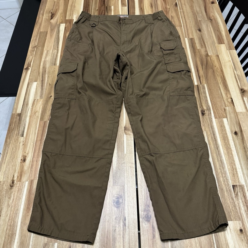 5.11 Tactical Pants Mens 40x32 Brown Cargo Polyester Blend Military Police Work